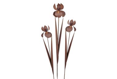 Gartenstecker-Blumenset "Iris", 3-teilig