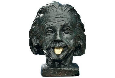 J. Nemecek: "Einstein-Kopf mit goldener Zunge"