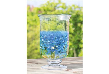 Claude Monet: Windlicht / Vase "Seerosen", Glas