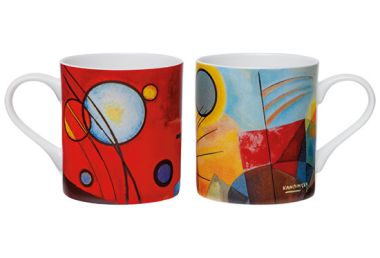Wassily Kandinsky: 2 Becher "Schweres Rot" und "Gelb - Rot - Blau" im Set, Porzellan