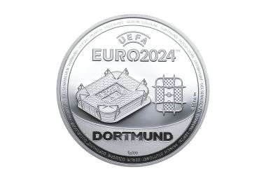 UEFA EURO 2024 Sonderprägung Dortmund Feinsilber 