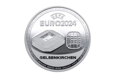 UEFA EURO 2024 Sonderprägung Gelsenkirchen Feinsilber 