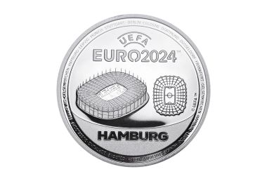 UEFA EURO 2024 Sonderprägung Hamburg Feinsilber 