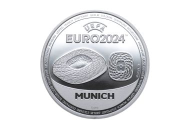 UEFA EURO 2024 Sonderprägung München Feinsilber