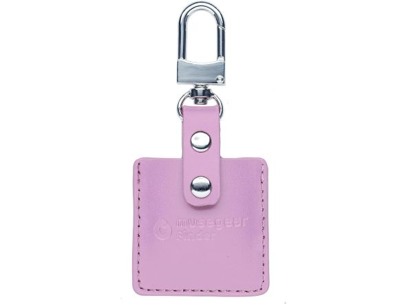 Finder 2, dunkelblau in rosa Ledertasche