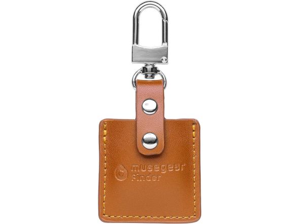  Finder 2, dunkelblau in cognacbrauner Ledertasche